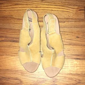 Clark’s Khaki Wedges